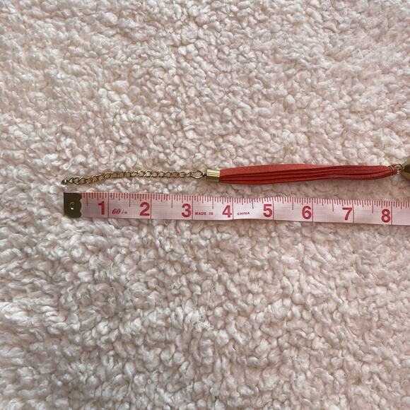 Orange and Gold Rope Fashion Necklace - Picture 6 of 10